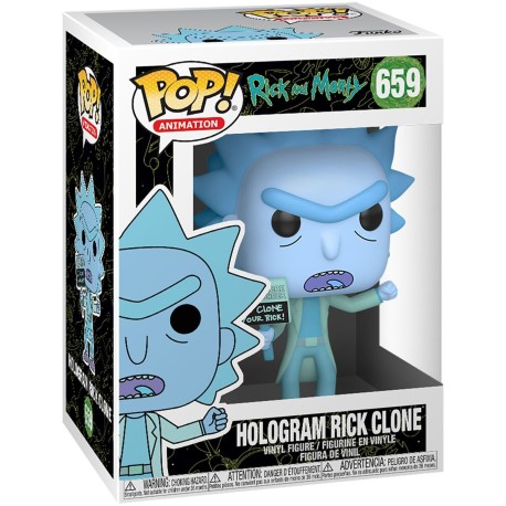 Funko POP! Animation 659: Rick and Morty - Hologram Rick Clone Vinyl Figure